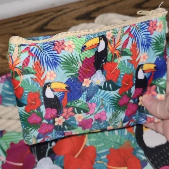 Large canvas tropical print tote bag NWT - Picture 8 of 8